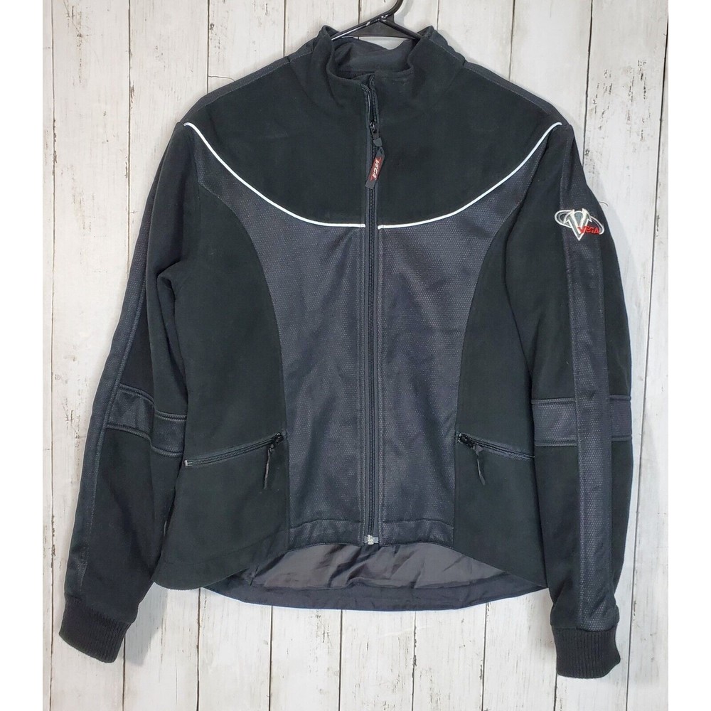 Vega Women's Ladies Sz M Black Meridian Fleece Motorcycle Jacket